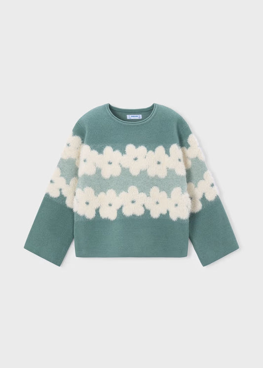 Maglione con fiori in pelo art.4.317-042 MAYORAL