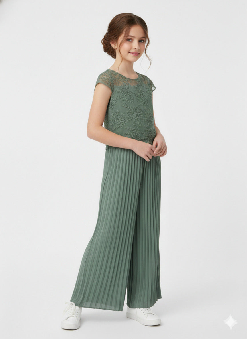 Tuta plissettata con pizzo art.6871-45 MAYORAL