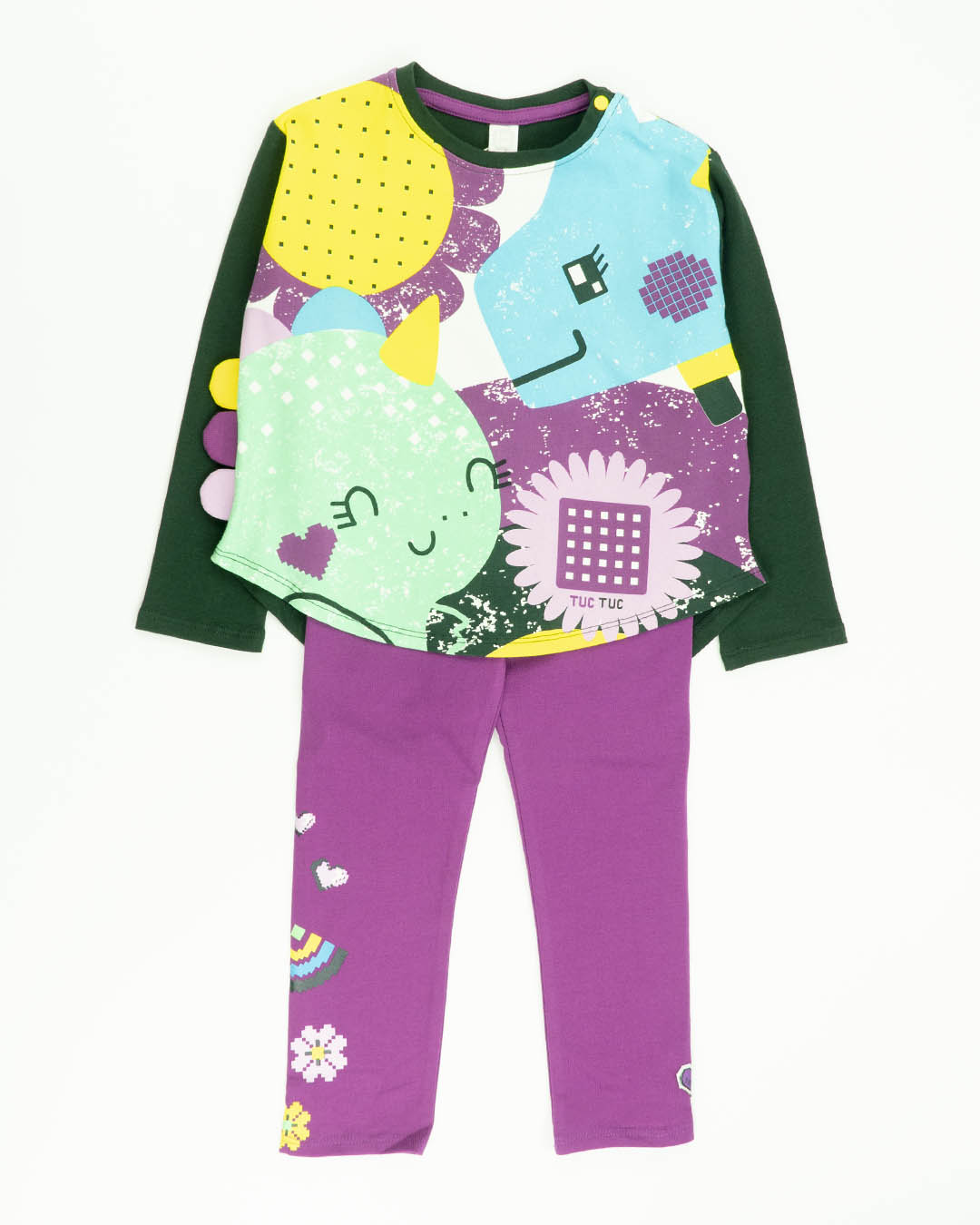 Completo con leggings e stampa unicorni Tuc Tuc