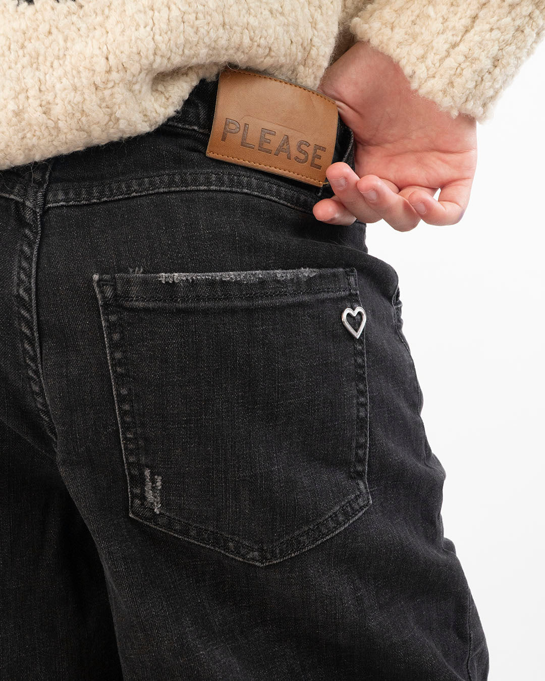 Jeans elasticizzato a paracadute Please