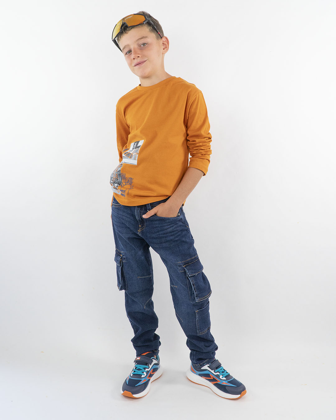 Jeans cargo in denim elasticizzato MAYORAL