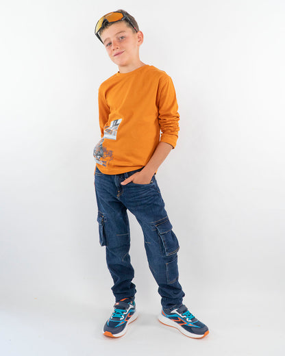 Jeans cargo in denim elasticizzato MAYORAL
