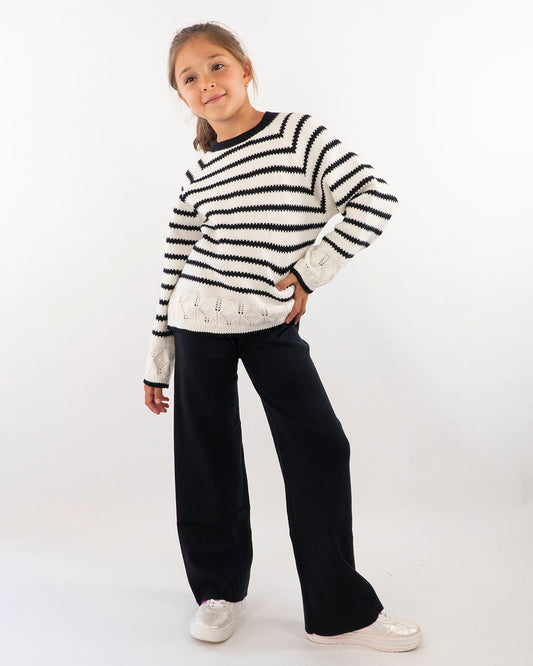 Completo in tricot a righe con pantalone  MAYORAL