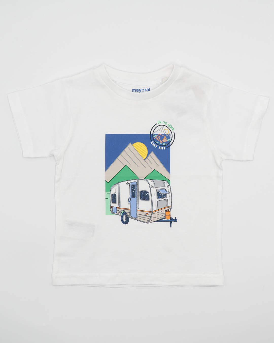 T-shirt manica corta  con stampa roulotte
