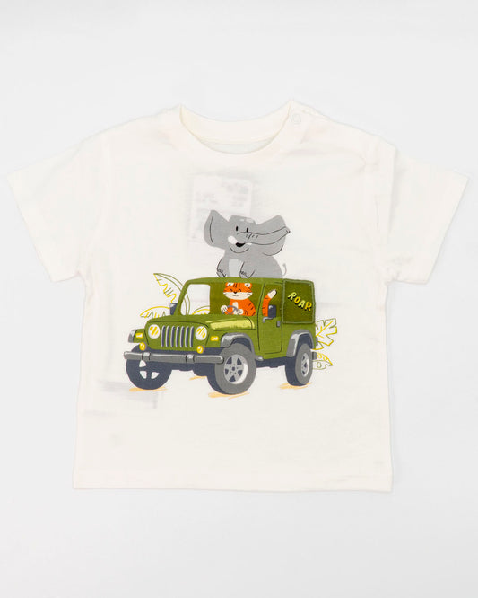 T-shirt manica corta con animali in Jeep MAYORAL