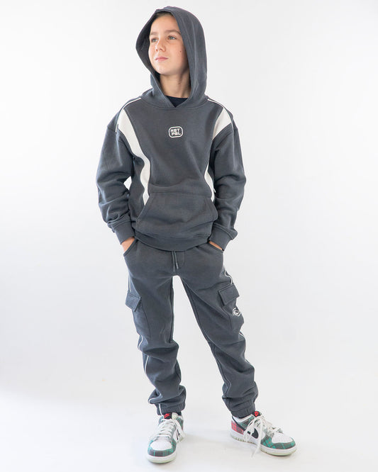 Tuta felpata bicolor con pantaloni cargo I DO