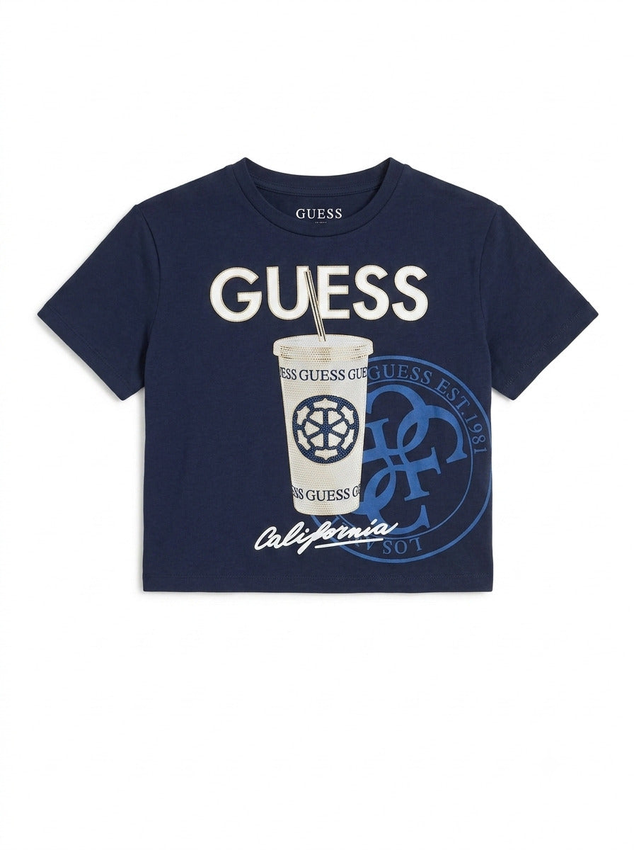 T-shirt con bicchiere J6GI06K6YW4-G77G GUESS