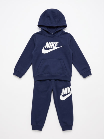 Tuta felpata scritta argento art.86L135-UT4 NIKE