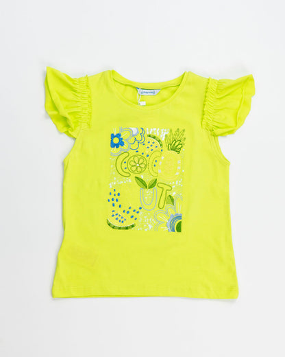 T-Shirt smanicata applicazioni coconut