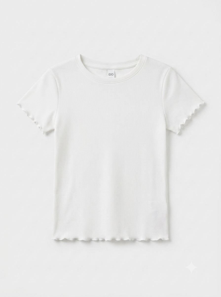 T-shirt basica a costine art.4G718-0113 I DO