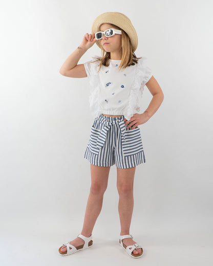 Pantaloni corti a righe