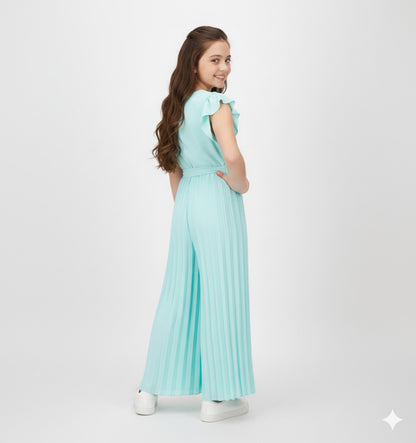 Tuta elegante plissettata con catenina dorata I DO