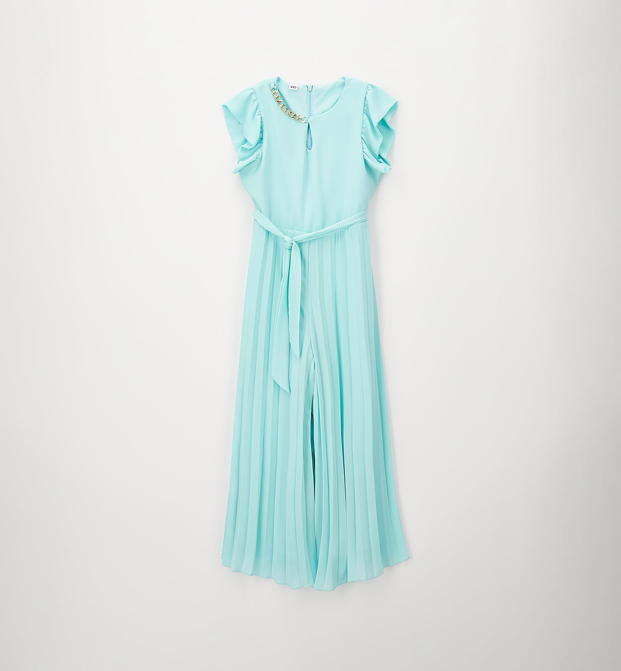 Tuta elegante plissettata con catenina dorata I DO