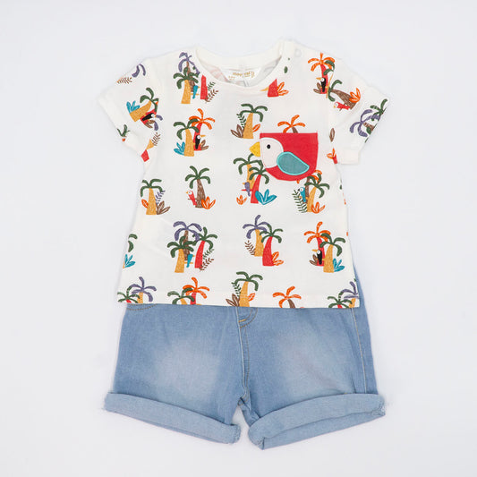 Completo 2 pz. con bermuda in jeans MAYORAL