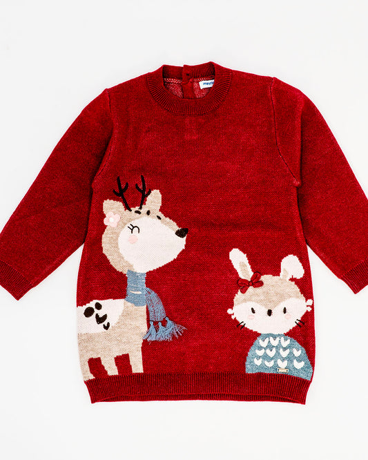 Abito in maglia con animaletti MAYORAL