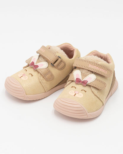 Scarpe primipassi dorate con faccina BIOMECANICS