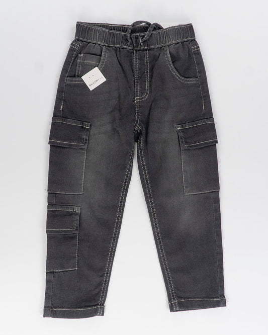 Jeans balloon fit cargo in soft denim I DO