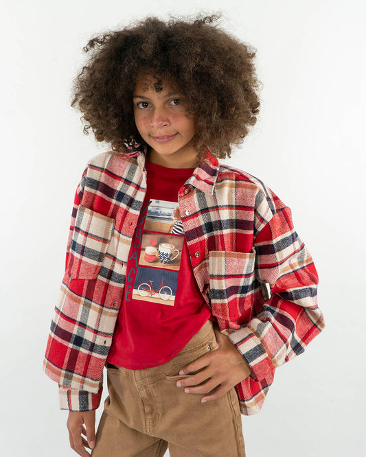 Camicia felpata bottoni
