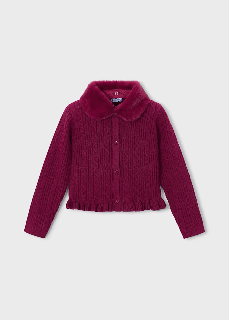 Cardigan con colletto in pelo art.4.324-47 MAYORAL