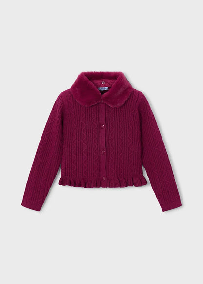 Cardigan con colletto in pelo art.4.324-47 MAYORAL