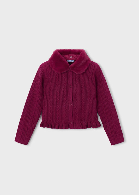 Cardigan con colletto in pelo art.4.324-47 MAYORAL