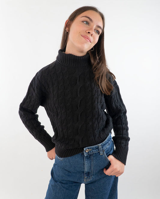 Maglione a trecce + collo a coste I DO