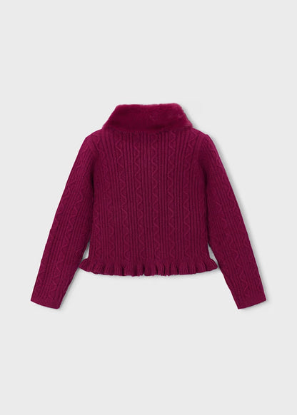 Cardigan con colletto in pelo art.4.324-47 MAYORAL
