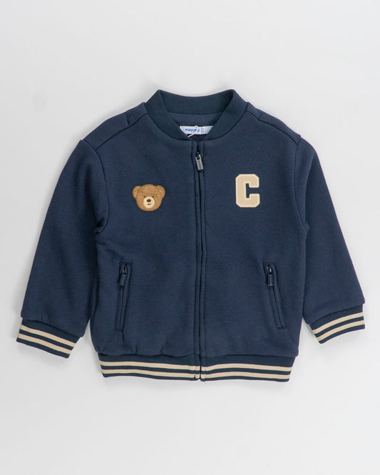 Felpa tipo college felpata con orsetto  MAYORAL