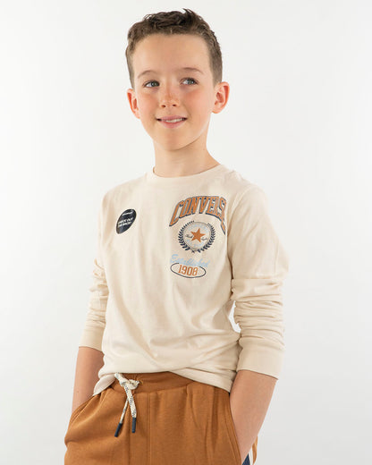 T-shirt manica lunga con stampa dietro CONVERSE