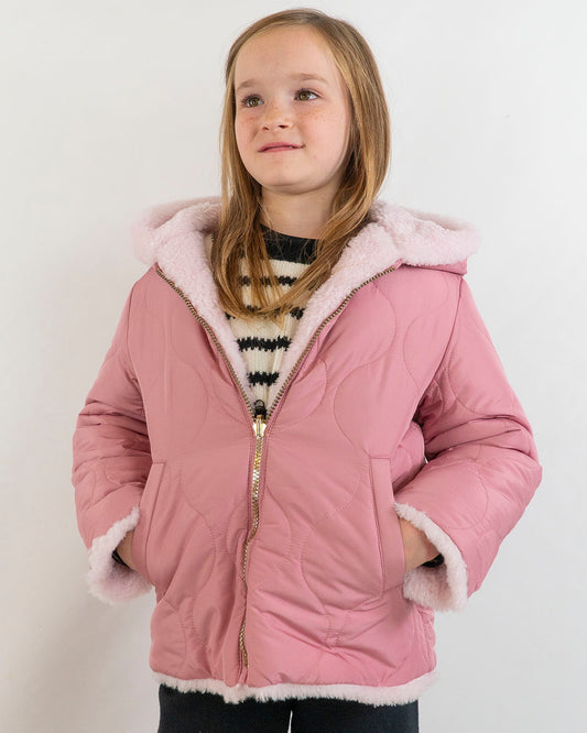 Giaccone imbottito reversibile interno in pelo IDO