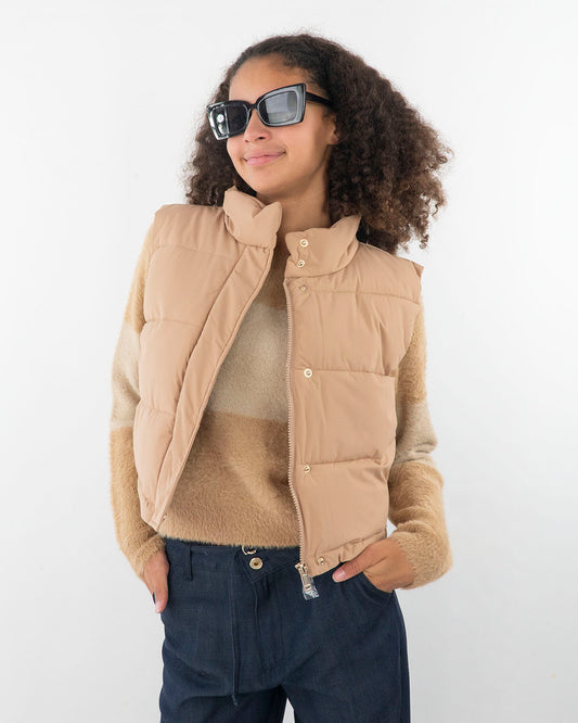 Gilet smanicato imbottito con tasche KOCCA