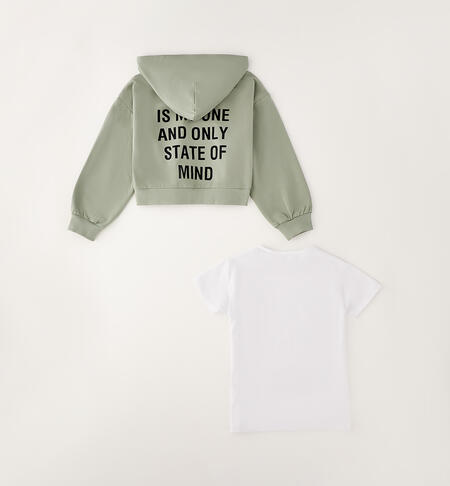 Felpa in cotone + t-shirt art.4G705-4836  I DO