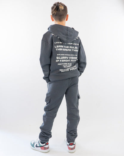 Tuta felpata bicolor con pantaloni cargo I DO