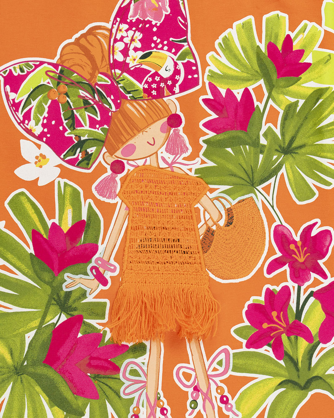 Abito con serigrafia con stampa ragazza