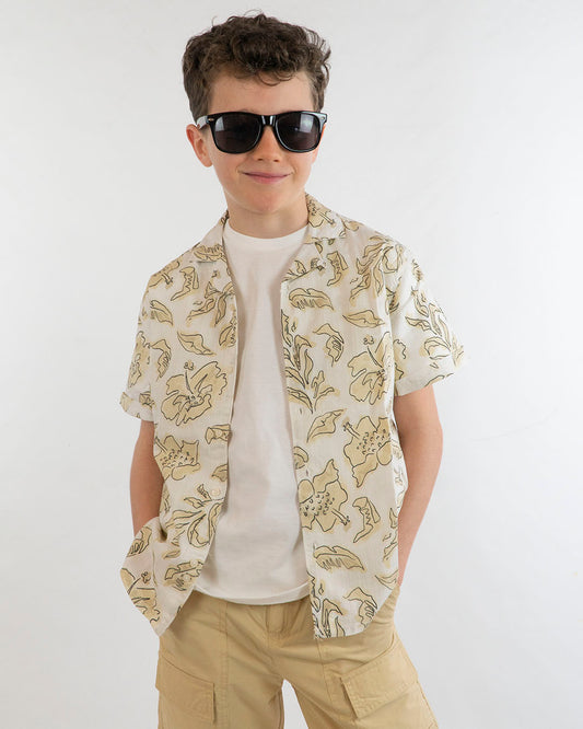 Camicia manica corta con fiori stilizzati MAYORAL