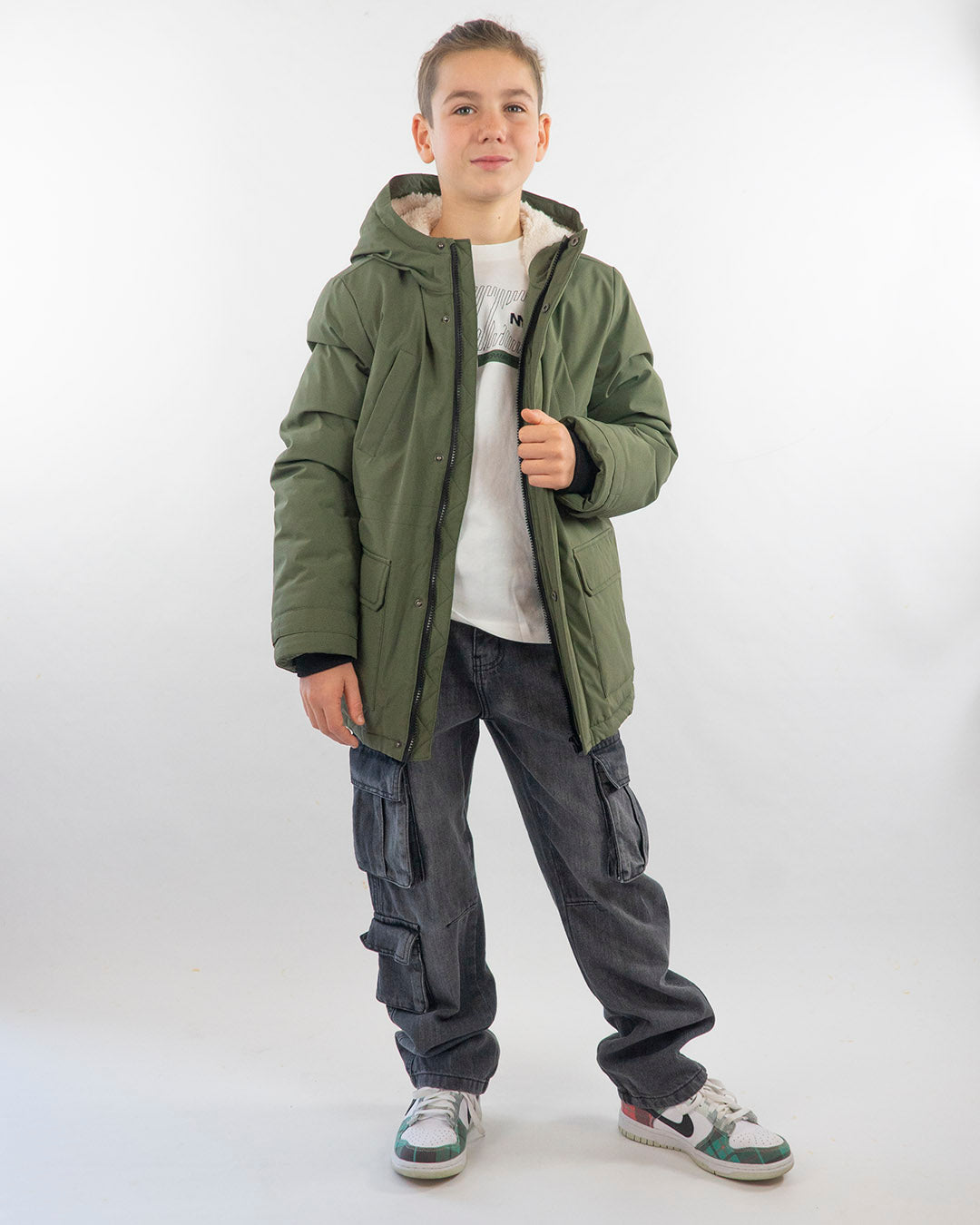 Giaccone lungo imbottito con cappuccio I DO