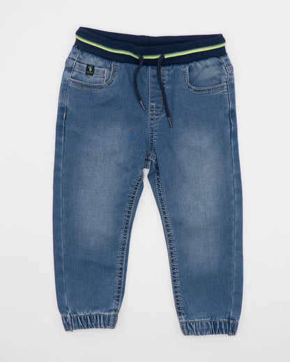 Pantaloni in denim con polsini – - Main Image