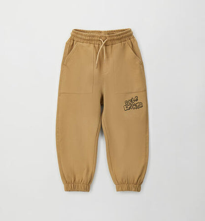 Pantaloni felpati con scritta art.4.H299-0747 I DO