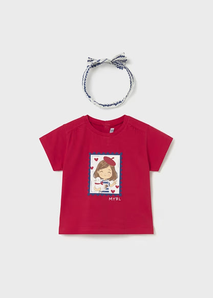 T-shirt rossa + fascetta art.1081-10 MAYORAL