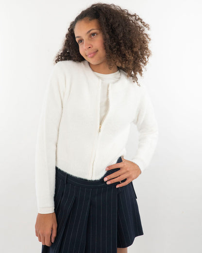 Cardigan soffice girocollo con zip KOCCA