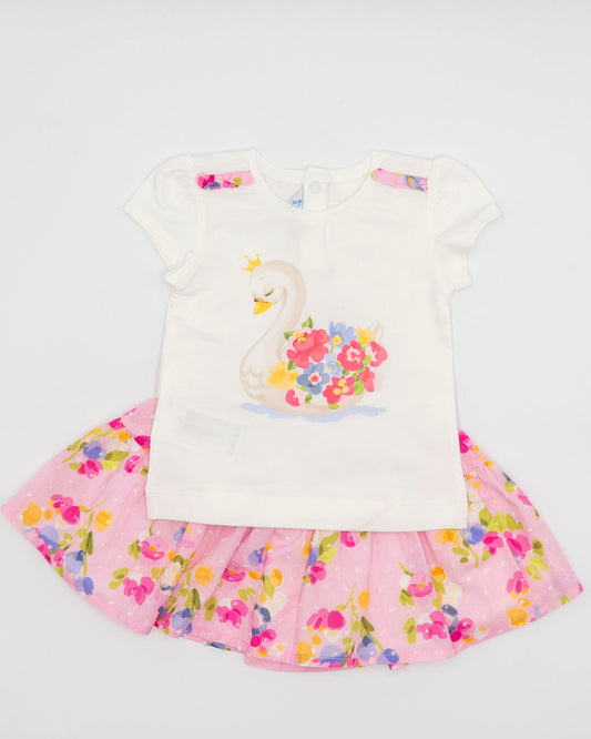 Completo 2 pezzi con T-shirt e gonna