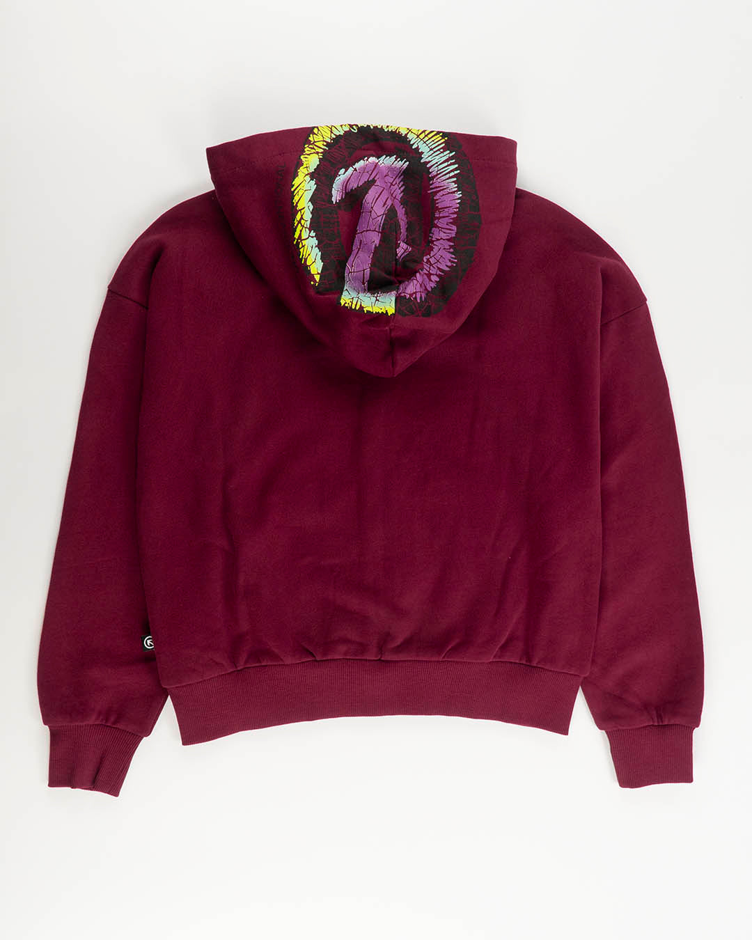 Felpa aperta felpata con cappuccio stampato MELBY