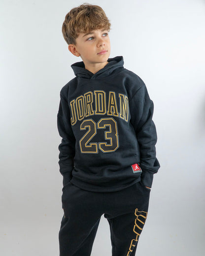 Felpa chiusa felpata con scritta dorata JORDAN