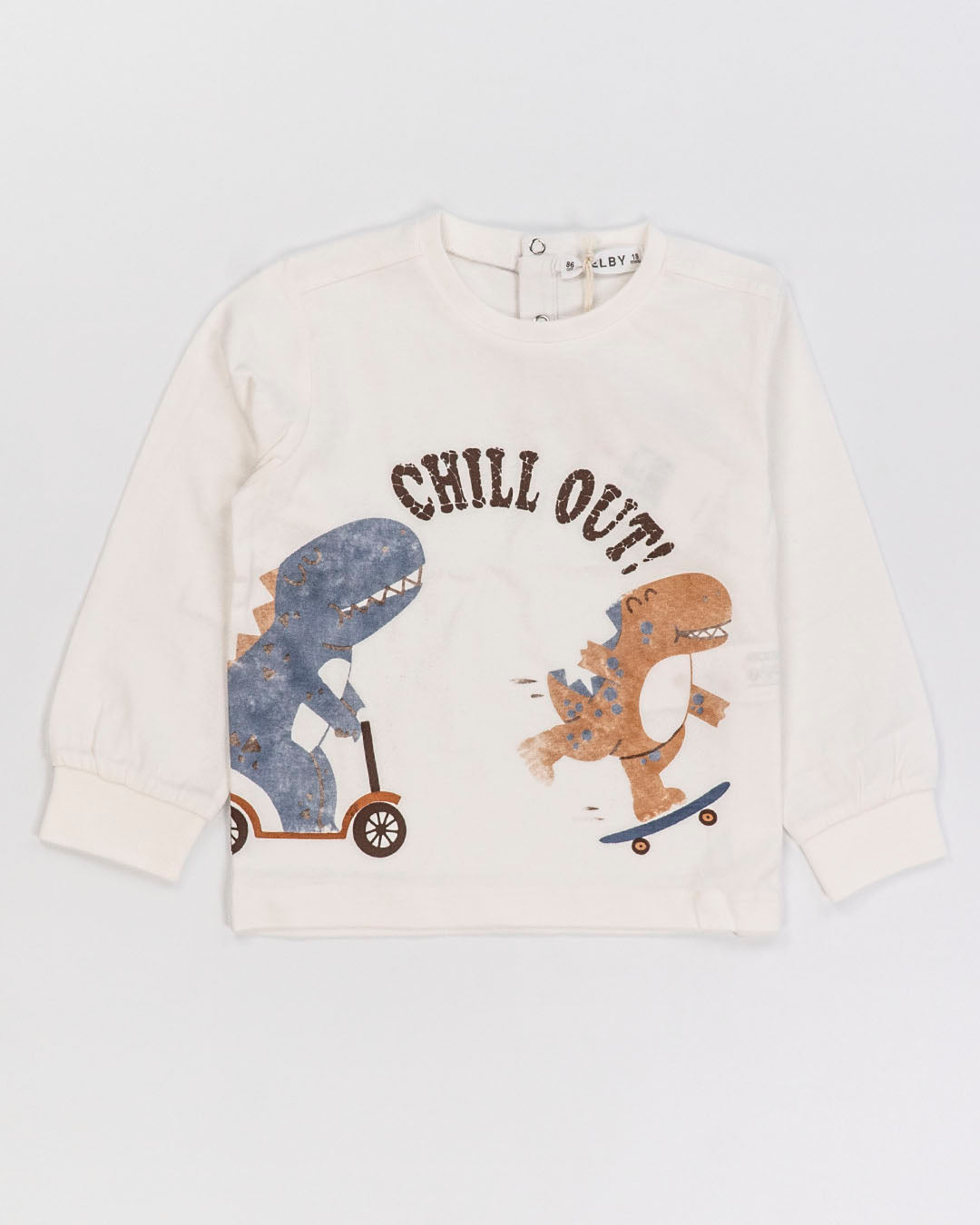 T-shirt con dinosauri in monopattino MELBY