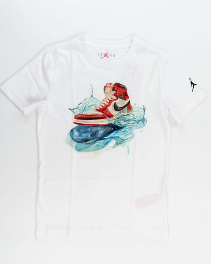 T-shirt con scarpa pennellata JORDAN