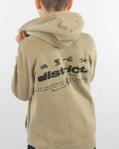 Felpa aperta felpata oversize con cappuccio I DO