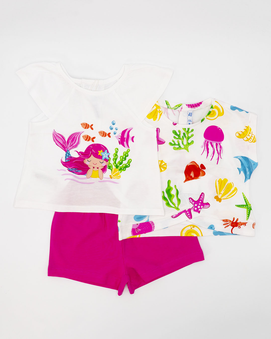 Completo 3 pz. con due t-shirt tema mare MAYORAL