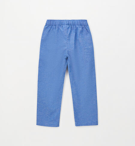Pantaloni in misto lino con elastico in vita I DO