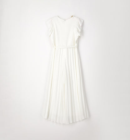 Tuta elegante plissettata con catenina dorata I DO