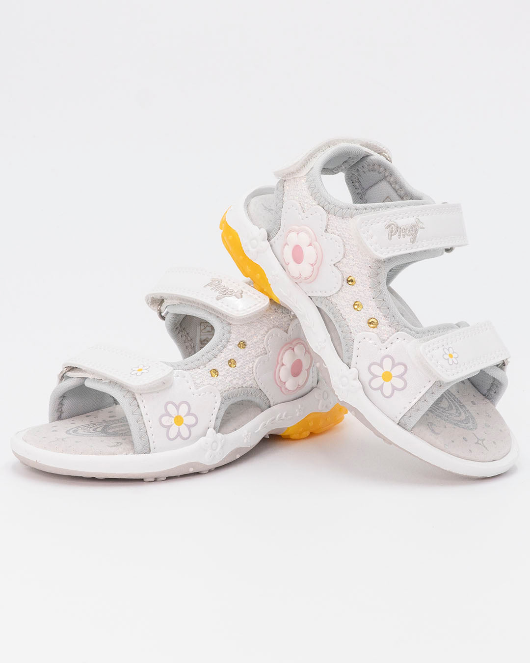 Sandali lurex con luci e margherite PRIMIGI